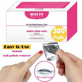 img 2 attached to 300 Pads MIILYE Nail Polish Remover Wipes With 1X File & Scraper Stick - Soak Off Aluminum Foil Wraps For Gel Nails