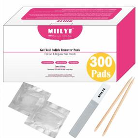 img 4 attached to 300 Pads MIILYE Nail Polish Remover Wipes With 1X File & Scraper Stick - Soak Off Aluminum Foil Wraps For Gel Nails
