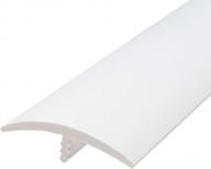 white 1-1/2 inch flexible plastic t-molding 12ft coil - outwater logo