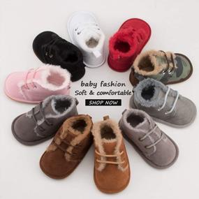 img 3 attached to Winter Warmth For Little Feet: KIDSUN'S Non-Skid Fleece Booties For Newborns - Boys And Girls Stay Cozy!