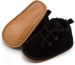 img 4 attached to Winter Warmth For Little Feet: KIDSUN'S Non-Skid Fleece Booties For Newborns - Boys And Girls Stay Cozy!