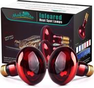 🦎 reptile heat lamp bulb, 100w infrared basking spot lamp for bearded dragon and reptiles - repti basking spot bulb, red heat bulb logo