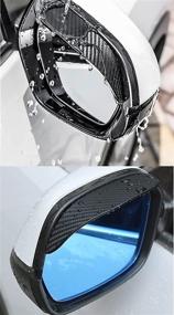 img 3 attached to 🔍 Enhance Visibility and Protection with Pincuttee Mirror Rain Visor Eyebrow & Side Mirror Guards - 2 Pack