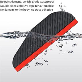 img 1 attached to 🔍 Enhance Visibility and Protection with Pincuttee Mirror Rain Visor Eyebrow & Side Mirror Guards - 2 Pack