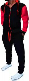 img 4 attached to Tracksuit Full Zip Running Jogging Athletic