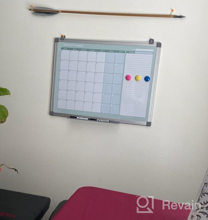 img 1 attached to Stay Organized With MAKELLO'S 36X24 Inch Magnetic Monthly Whiteboard Calendar For Home, Office, And Classroom review by Kholar Irvine