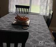 img 1 attached to Chic & Durable 60 X 102-Inch Grey Printed Tablecloth For Rectangle Tables - Ideal 6 Foot Table Cover! review by Robert Cooper