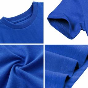 img 2 attached to Heavyweight Short Sleeve Crewneck T Shirt For Boys, Made With 100% Cotton By COSLAND