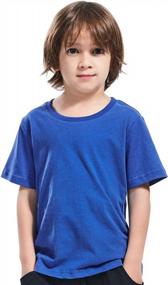 img 3 attached to Heavyweight Short Sleeve Crewneck T Shirt For Boys, Made With 100% Cotton By COSLAND
