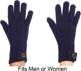 img 1 attached to Adults Black Gloves Button Embellishment Men's Accessories made as Gloves & Mittens
