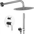 revitalize your shower experience with gappo polished chrome rain shower system - high pressure combo set with handheld and valve included logo