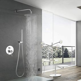 img 3 attached to Revitalize Your Shower Experience With GAPPO Polished Chrome Rain Shower System - High Pressure Combo Set With Handheld And Valve Included
