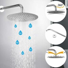 img 1 attached to Revitalize Your Shower Experience With GAPPO Polished Chrome Rain Shower System - High Pressure Combo Set With Handheld And Valve Included