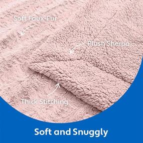 img 3 attached to 🐾 Soft Reversible Sherpa Pet Blanket, 32x40, Machine Washable, Plush and Cozy Faux Fur Throw, Puppy Bed Cover, for Crates, Couch, Car – Medium Size, Snuggly Pink