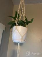 img 1 attached to Add Vibrant Greenery To Your Home With ZOUTOG'S Set Of 4 Handcrafted Macrame Plant Hangers review by Muhamed Hogan