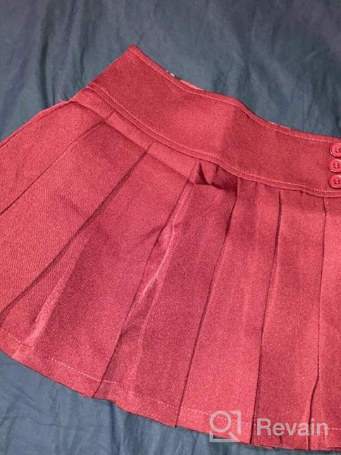 img 1 attached to Timeless Elegance: Bienzoe Classical Pleated School Uniform Girls' Clothing in Skirts & Skorts review by Debra Riley