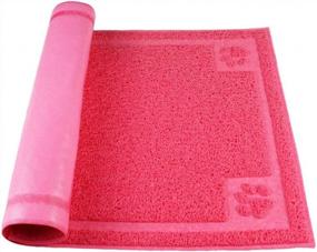 img 2 attached to Flexible & Non-Slip Pet Feeding Mat - Large Size 24" X 36" - Perfect For Dogs & Cats - Waterproof & Easy To Clean - Rose Red Color