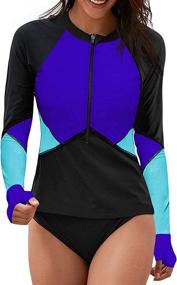 img 4 attached to Zecilbo Rashguard Stretch Fashion Swimwear Women's Clothing in Swimsuits & Cover Ups