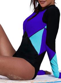 img 1 attached to Zecilbo Rashguard Stretch Fashion Swimwear Women's Clothing in Swimsuits & Cover Ups
