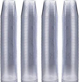 img 1 attached to 200 Pack Clear 1 Ounce Plastic Shot Glasses - Premium Mini Hard 🥃 Plastic, Disposable and Reusable Cups for Samples, Jello Shots, Bachelorette, Birthdays, Weddings, Desserts - Bulk