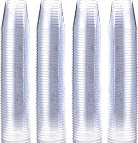 img 2 attached to 200 Pack Clear 1 Ounce Plastic Shot Glasses - Premium Mini Hard 🥃 Plastic, Disposable and Reusable Cups for Samples, Jello Shots, Bachelorette, Birthdays, Weddings, Desserts - Bulk