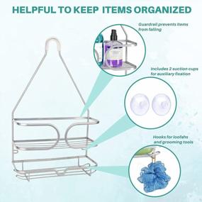 img 2 attached to Maximize Your Bathroom Space With KeFanta'S Silver Shower Caddy - The Ultimate Shower Storage Solution