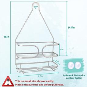 img 1 attached to Maximize Your Bathroom Space With KeFanta'S Silver Shower Caddy - The Ultimate Shower Storage Solution