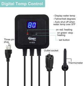 img 3 attached to Efficient hygger 300W 500W Aquarium Heater with External Digital Temperature Controller for 30-120 Gallon Tank - Ideal for Reef Saltwater Fish Tanks