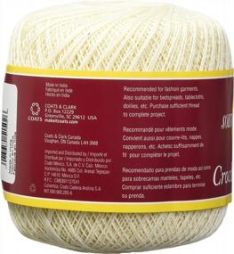 img 1 attached to 🧶 Пряжа для вязания крючком South Maid, размер 10, цвет: кремовый, от Coats Crochet - Улучшите свою SEO