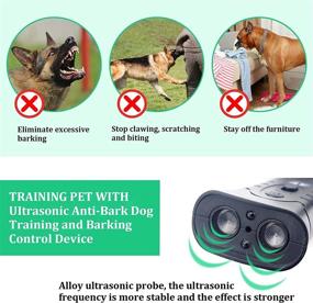 img 1 attached to 🔇 EDGVSRNG Ultrasonic Dual-LED Anti-Barking Dog Trainer: Indoor/Outdoor Safety Solution with Hand Belt - Drive Away Unwanted Barking