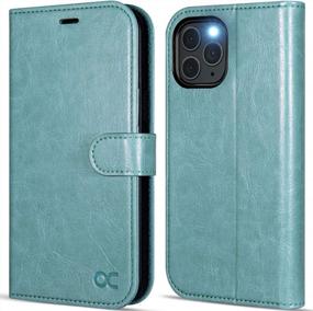 img 4 attached to OCASE IPhone 14 Pro Max Wallet Case - PU Leather Flip Folio W/Card Holders, RFID Blocking & Shockproof TPU Inner Shell Cover 6.7" 2022 (Mint Green)