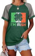 irish clover shirts for women: cute shamrock graphic, funny casual tee tops for st. patrick's day logo