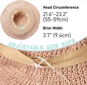 img 1 attached to Women'S Foldable Straw Sun Hat Wide Brim UPF 50+ Crochet Summer Floppy Beach Hat