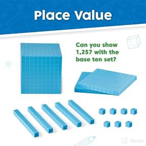 img 2 attached to 🔢 hand2mind Blue Plastic Base Ten Blocks Complete Set - Place Value Blocks, Counting Cubes for Kids Math, Base Ten Blocks Classroom Set, Math Blocks Kindergarten - Base 10 Math Manipulatives (Set of 644)