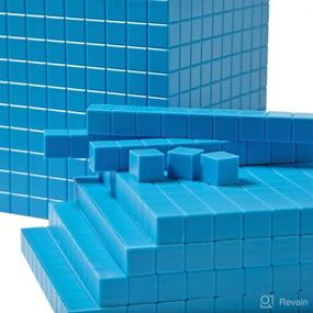 img 1 attached to 🔢 hand2mind Blue Plastic Base Ten Blocks Complete Set - Place Value Blocks, Counting Cubes for Kids Math, Base Ten Blocks Classroom Set, Math Blocks Kindergarten - Base 10 Math Manipulatives (Set of 644)