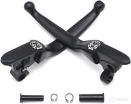 httmt- black skull brake clutch hand lever compatible with h-d 08-13 touring trike 14-later flhr [p/n:mt241-026s-gbk] логотип