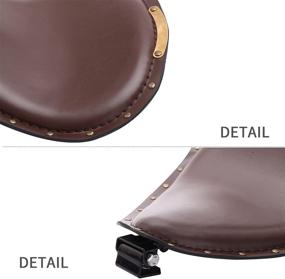 img 1 attached to DREAMIZER Motorcycle Seat Leather Saddle Cushion Black Spring Baseplate Compatible With Sportster XL 1200 883 48 Chopper Bobber