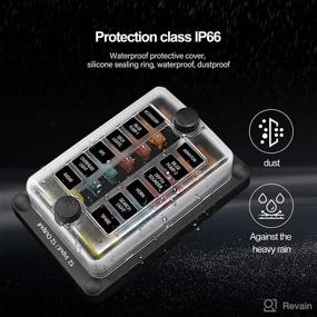 img 3 attached to 🔌 WUPP 12 Circuit Marine Fuse Block with IP66 Waterproof Protection Cover, LED Warning Indicator – Ideal for Car, Marine, RV, Truck