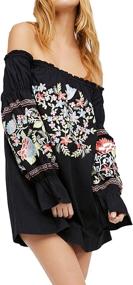 img 4 attached to 👗 R Vivimos Womens Embroidered Shoulder Dresses: Stylish Women's Clothing You'll Love!