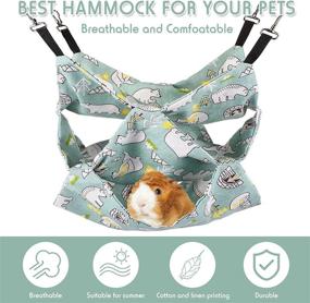 img 1 attached to 🐹 Cozy Pet Hammock Tunnel: 3-Piece Hamster Nest Bed Set for Small Pets