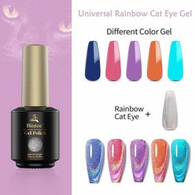 img 1 attached to Гель-лак для ногтей SEISSO Rainbow Cat Eye 8 мл - универсальный 9D голографический, отражающий магнитный мерцающий эффект!