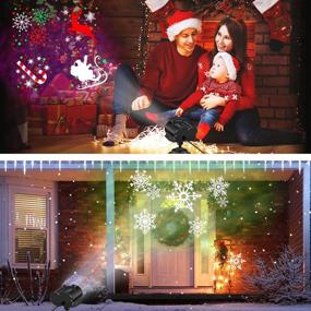 img 3 attached to Transform Your Home Into A Winter Wonderland: Halloween Christmas Projector Lights With Remote Control And 12 Festive Slides In 10 Colors