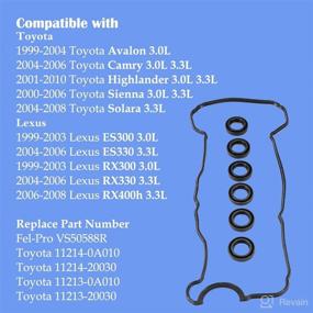 img 3 attached to Gurssnn Gasket Highlander Camry Sienna VS50588R