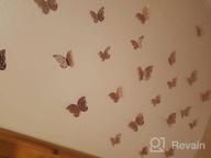 img 1 attached to Rose Gold 3D Butterfly Wall Decor Stickers - 72Pcs, 3 Sizes & Styles, Removable Room Mural For Party Cake Decoration Metallic Fridge Kids Bedroom Nursery Classroom Wedding DIY Gift review by Johnny Price