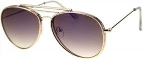 img 4 attached to Vintage Aviator Metal Frame Flip-Up Tear Drop Sunglasses