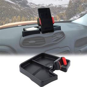 img 4 attached to 📱 CheroCar Cellphone Multi-Mount Holder Kit with Storage Box for Jeep Renegade 2015-2021 - Phone Holder-A: Essential Convenience for Your Vehicle