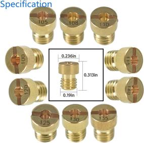 img 2 attached to 🔧 10pcs Carburetor Main Jet Kit Replacement: OKO CVK Round Style - 100 105 108 110 115 120 125 130 135 140 Sizes Included