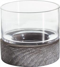 img 4 attached to Stylish And Minimalistic Concrete And Glass Candle Holder By Amazon Brand Rivet - Perfect For Modern Home Decor