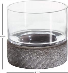 img 2 attached to Stylish And Minimalistic Concrete And Glass Candle Holder By Amazon Brand Rivet - Perfect For Modern Home Decor