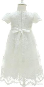 img 1 attached to 👶 Christening Baptism Gown: Flower adorned Baby Girl Dress for Formal Parties & Special Occasions - Toddler/Infant Dresses